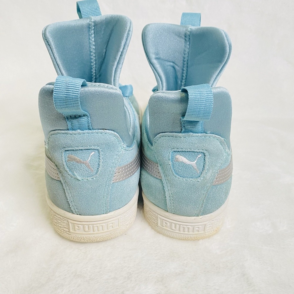 Puma Fierce Suede Basketball High Top Shoes Teal Women's  5.5c Y2K Athleasure - Picture 4 of 10